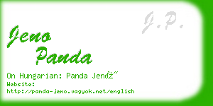 jeno panda business card